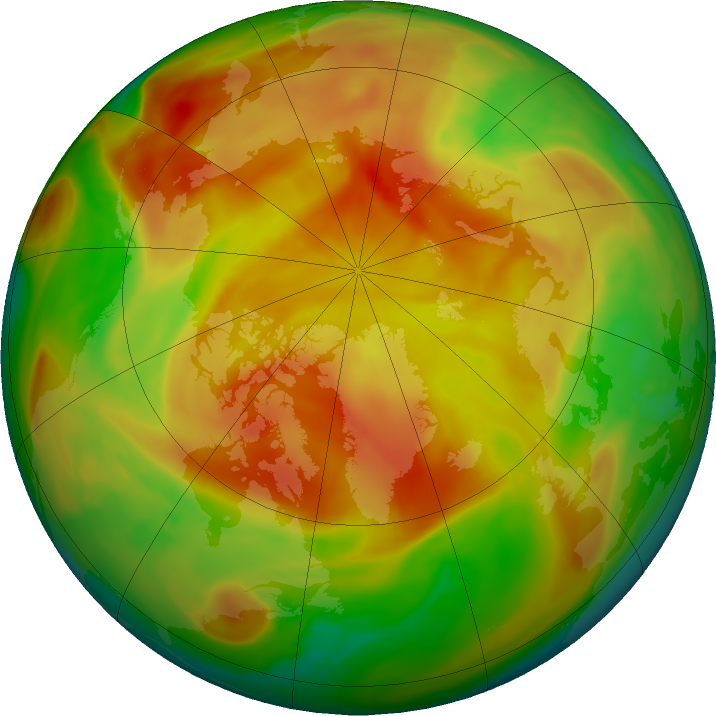 Arctic ozone map for 30 April 2018